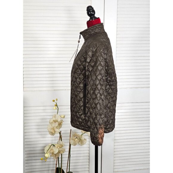 NWD Rainforest Women’s Brown Polyester Thermoluxe Puffer Jacket Size Small 1753 - Picture 3 of 14